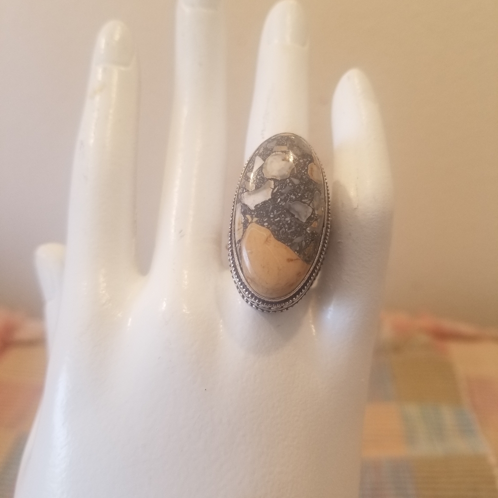 Exquisite Jasper Ring Nwot